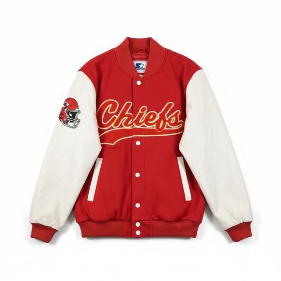 STARTER Other - Starter Kansas City Chiefs Varsity Jacket – Quilted Lined, Embroidered Men's Med